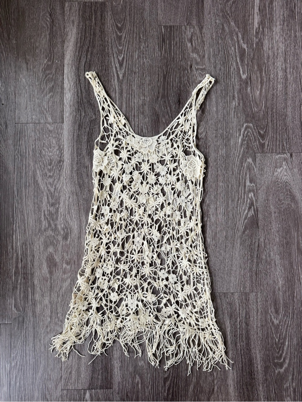 Free People White Lace Crochet Dress | Festival Wear Size M - Picture 2 of 6